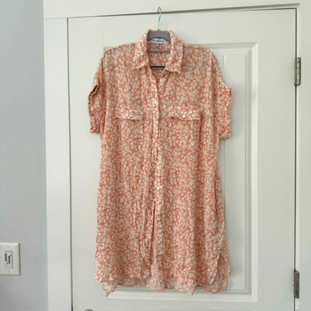 Lost + Wander Button Up Cover Up Dress M/L